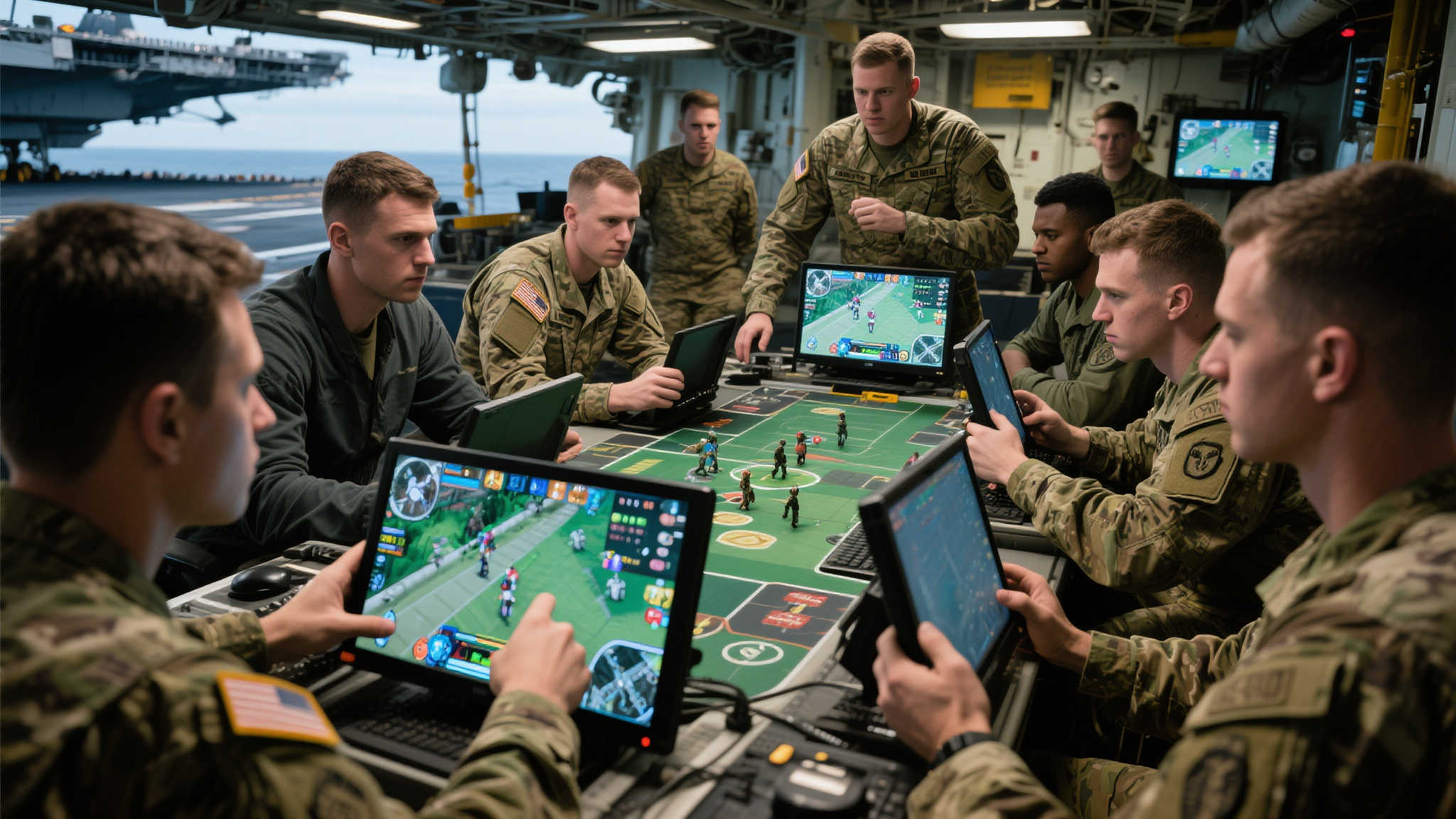 英国航母创新引入电竞房，提升士兵战斗技能