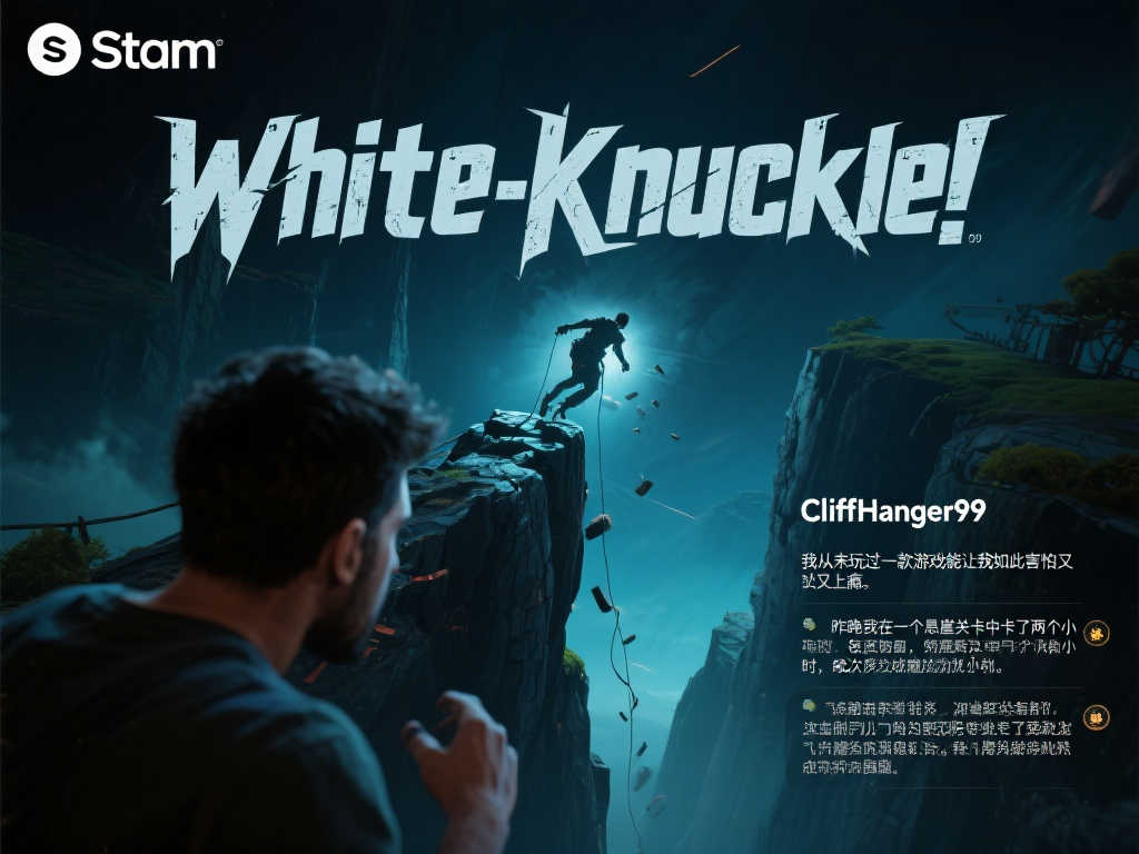 Steam热作《White Knuckle》：第一人称恐怖攀岩体验，玩家好评高达98%！